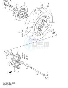 VL1500 (E2) drawing REAR WHEEL (MODEL K2 K3 K4)