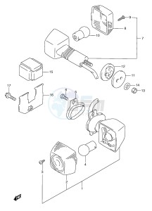 RGV250 (E1) drawing TURN SIGNAL LAMP