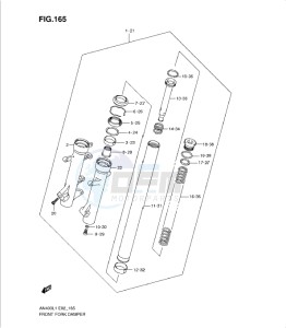 AN400Z drawing FRONT FORK DAMPER (AN400L1 E2)