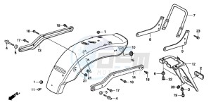 CMX250C REBEL drawing REAR FENDER(CMX250CT)