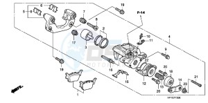 TRX450ERC drawing REAR BRAKE CALIPER