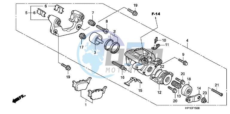 REAR BRAKE CALIPER