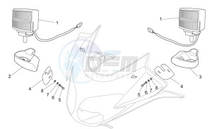 Norge 1200 IE 1200 drawing Front strobe light