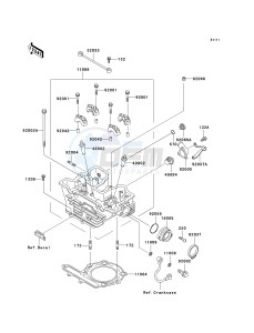 KSF 250 A [MOJAVE 250] (A15-A18) [MOJAVE 250] drawing CYLINDER HEAD