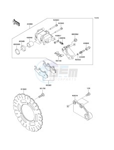 EX250 J [NINJA 250R] (J8F-J9FA) J9FA drawing REAR BRAKE