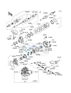 KVF650 D [BRUTE FORCE 650 4X4] (D1) D1 drawing DRIVE SHAFT-FRONT