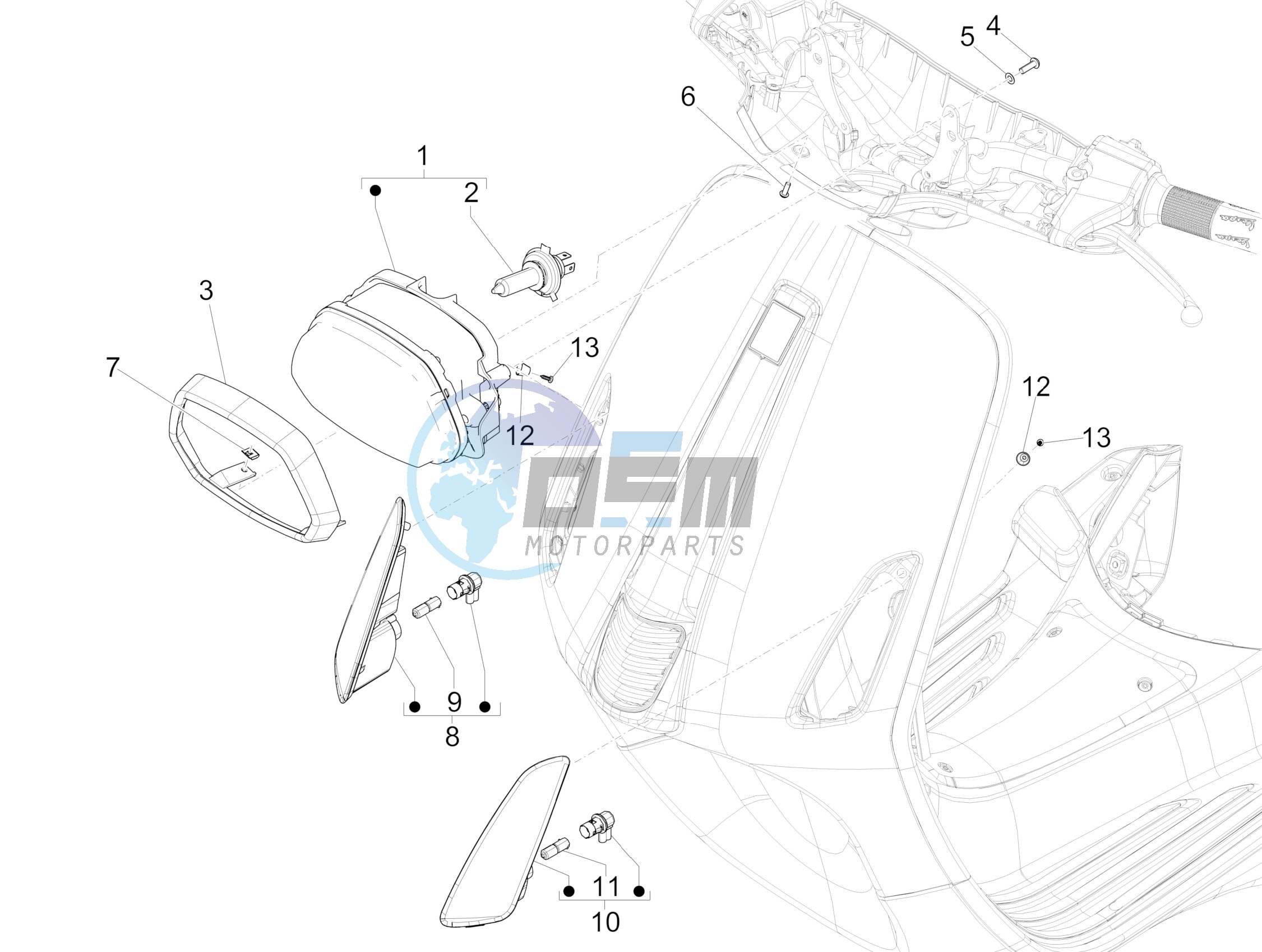 Front headlamps - Turn signal lamps