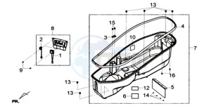 GTS 125I EURO4 SPORT L7 drawing HELMET BOX