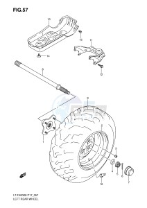 LT-F400 (P17) drawing LEFT REAR WHEEL