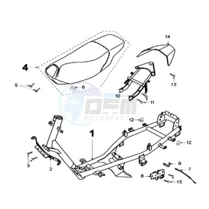 FIGHT RW3 drawing FRAME AND SADDLE