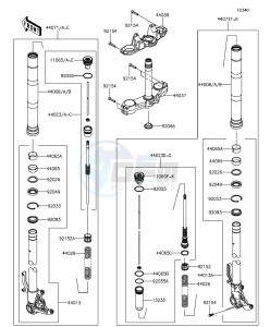 Z1000 ABS ZR1000GGF FR GB XX (EU ME A(FRICA) drawing Front Fork