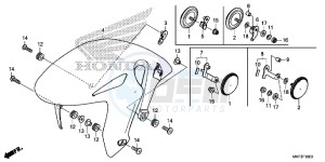 CBR1000RAH 2ED - (2ED) drawing FRONT FENDER