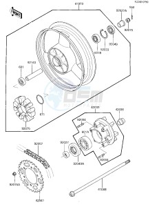 EX 250 E [NINJA 250R] (E1-E2) [NINJA 250R] drawing REAR WHEEL_HUB_CHAIN