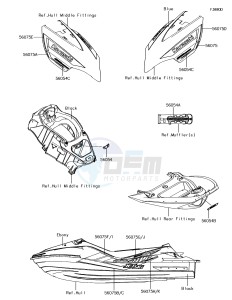 JET SKI ULTRA 310X JT1500LJF EU drawing Decals