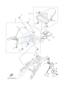 YZF-R3 YZF-R3A 321 R3 (B025) drawing SEAT