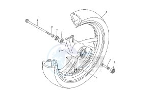 TDM 850 drawing FRONT WHEEL