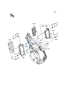 KLX450R KLX450AEF EU drawing Radiator