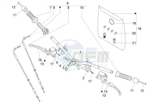 GTS SUPER- SUPER SPORT 150 4T 3V IE ABS E3-E4 (APAC) drawing Handlebars - Master cil.