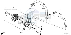 CBR500RF CBR500R UK - (E) drawing WATER PUMP