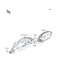 NINJA_ZX-10R ZX1000JBF FR GB XX (EU ME A(FRICA) drawing Meter(s)