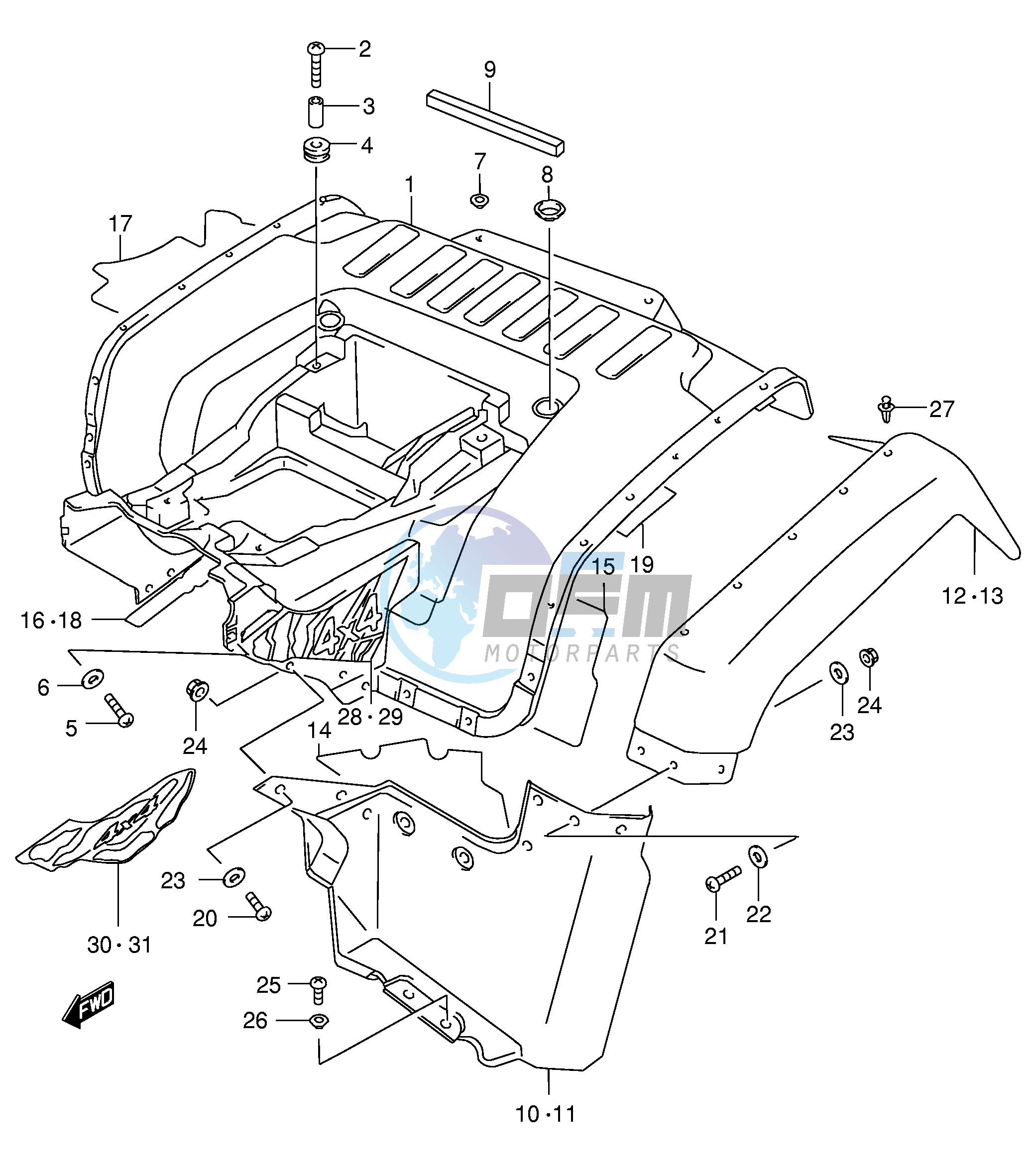 REAR FENDER (MODEL X Y)