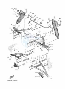 YXF850ES YX85FPSL (BAR2) drawing FRONT SUSPENSION & WHEEL