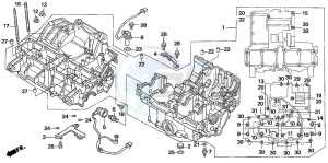 CB1300F1 CB1300SUPER FOUR drawing CRANKCASE