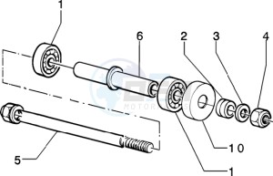 Zip 50 4T drawing Front wheel component parts