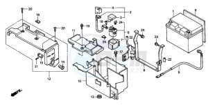 VT750DC SHADOW drawing BATTERY