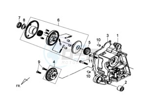 X'PRO 50 drawing CRANKCASE RIGHT