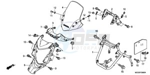 NC700XAD NC700X ABS Europe Direct - (ED) drawing FRONT COWL