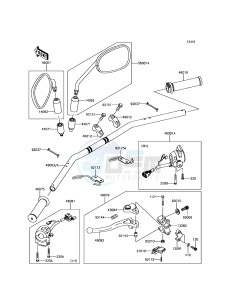 W800 EJ800AGF GB XX (EU ME A(FRICA) drawing Handlebar