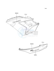 ZX 1400 A [NINJA ZX-14] (A6F-A7FA) A6F drawing DECALS-- BLUE- --- A6F- -