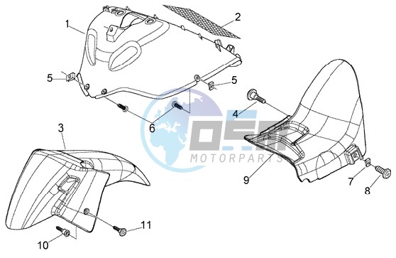 Wheel compartment-Mudguard