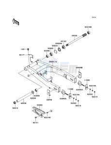 Z750 ZR750L8F GB XX (EU ME A(FRICA) drawing Swingarm