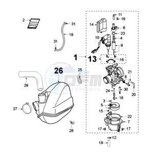 LUDIX 14 EP 2T EU drawing CARBURETTOR