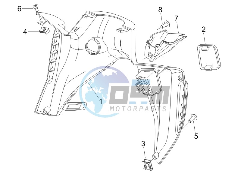 Front glove-box - Knee-guard panel