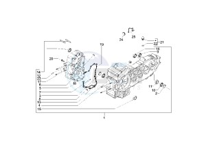 Beverly 500 drawing Crankcase