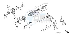 CB1000RC drawing GEARSHIFT DRUM