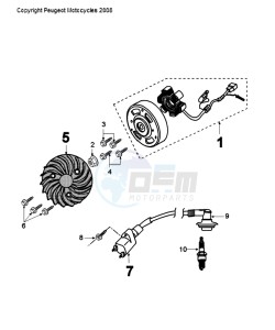 CITYSTAR 50 drawing IGNITION PART