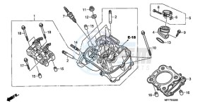 XL700VA9 France - (F / ABS CMF) drawing FRONT CYLINDER HEAD