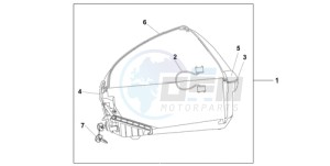 CBF1000SA Europe Direct - (ED / ABS) drawing 45L TOP BOX QUASAR SILVER