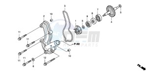 CRF150R CRF150R drawing WATER PUMP