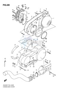 AN400 (E2) Burgman drawing CRANKCASE COVER (MODEL L0)