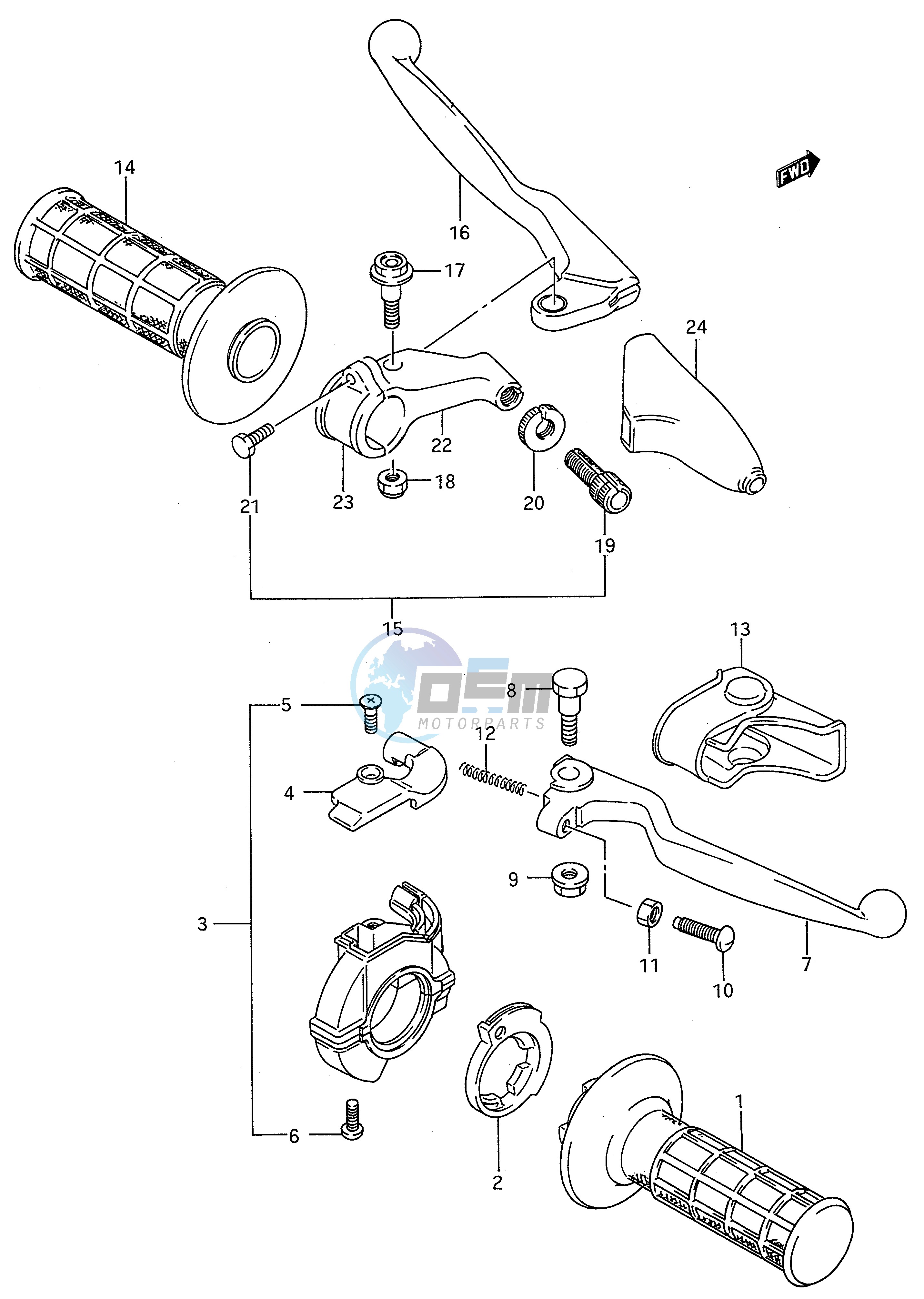 HANDLE SWITCH (MODEL P R)