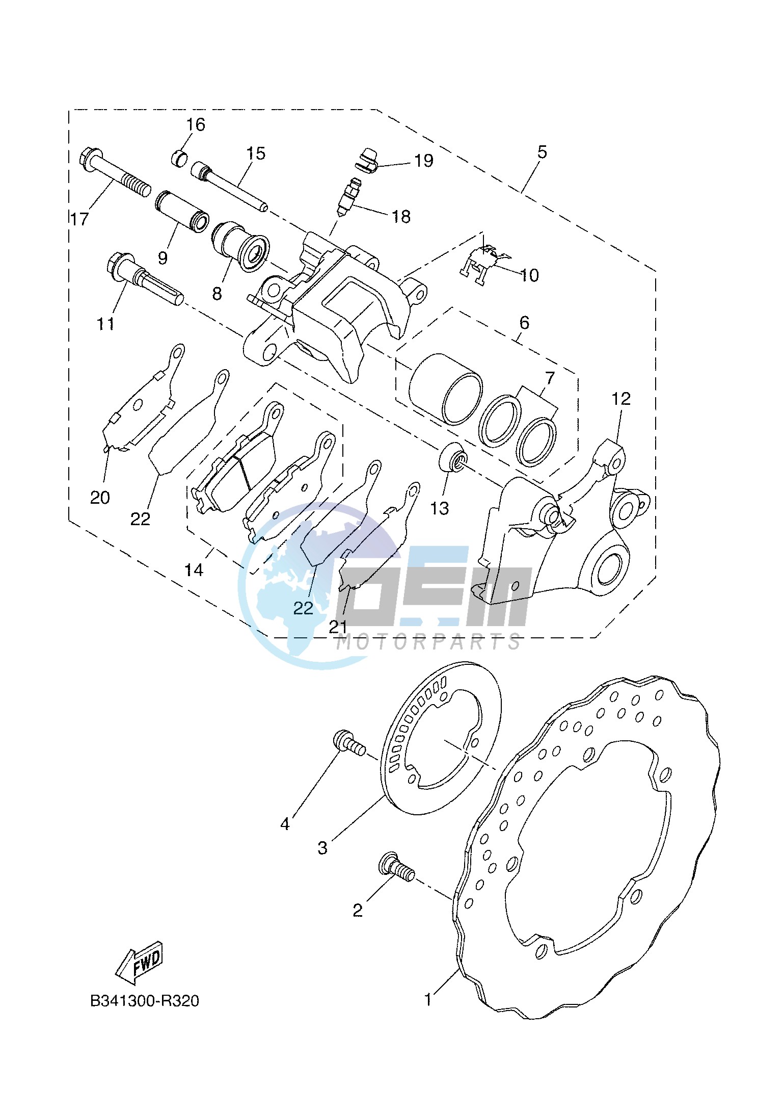 REAR BRAKE CALIPER