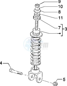 NRG 50 MC3 drawing Rear Shock absorber