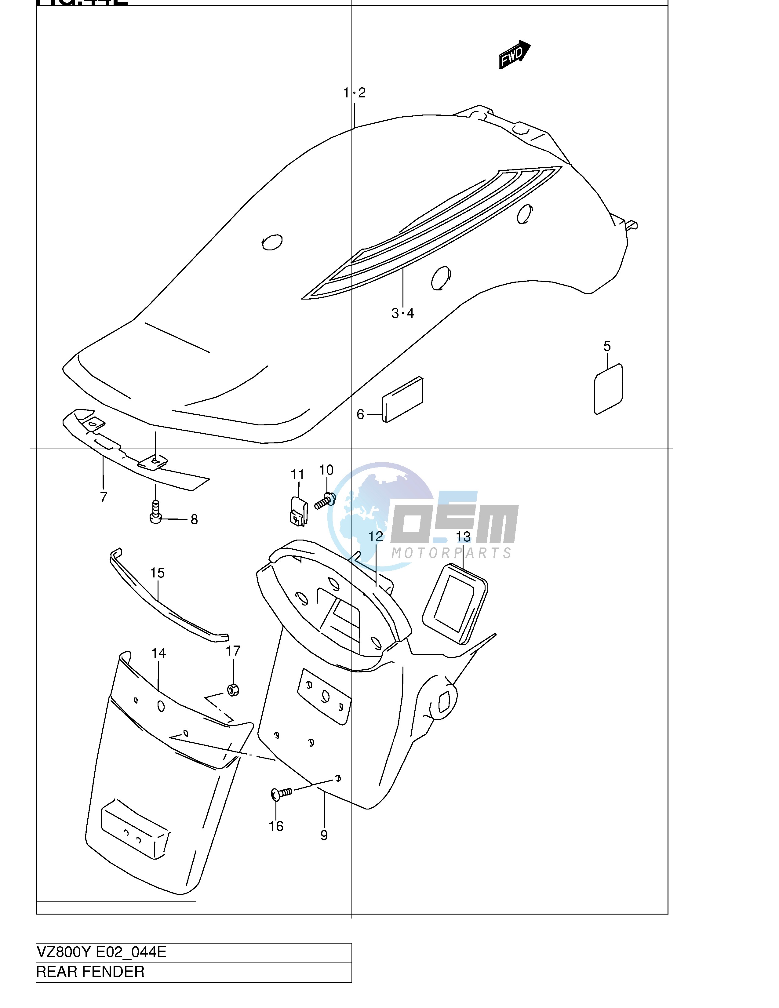 REAR FENDER (MODEL K2 K3)