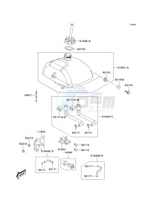 KSF 50 B [KFX50] (B7F-B9S) B8F drawing FUEL TANK