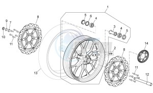 Shiver 750 PA (AA, JP, MAL, T) drawing Front wheel